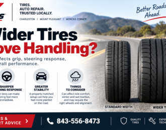 do wider tires improve handling
